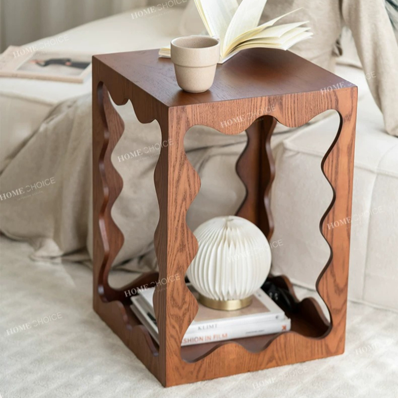 Low Wooden Unique Side Table A - Unique Table Accessories 评论和价格