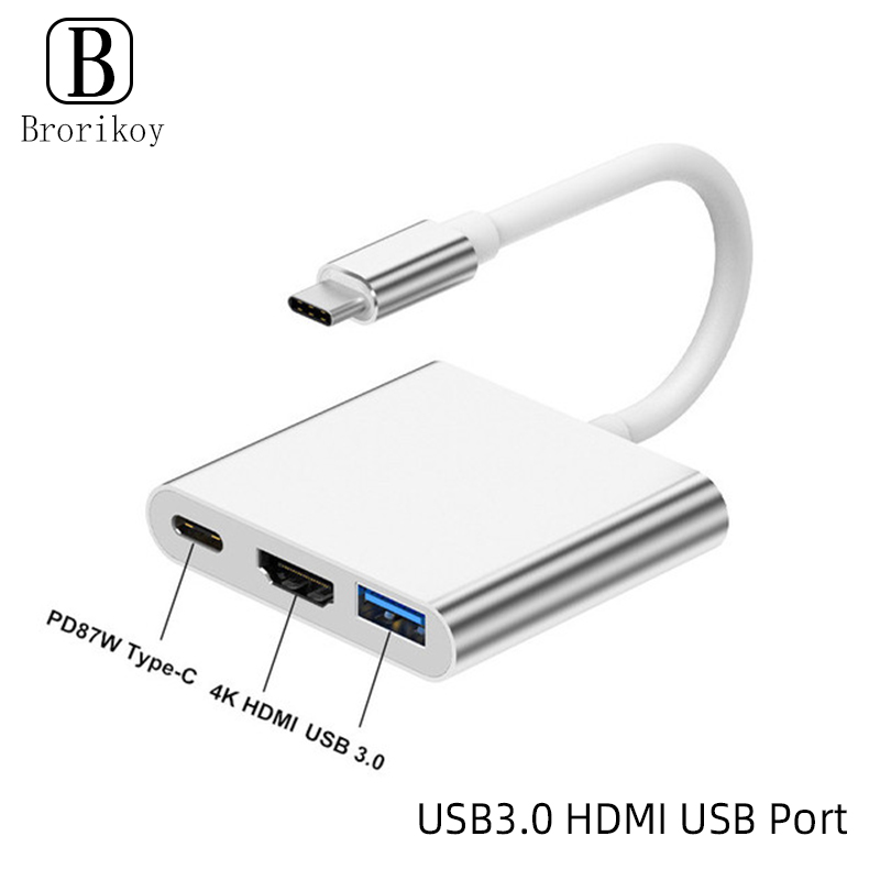 3 in 1 USB Type C Hub to 4K HD - Tablet Accessories Samsung 评论和价格