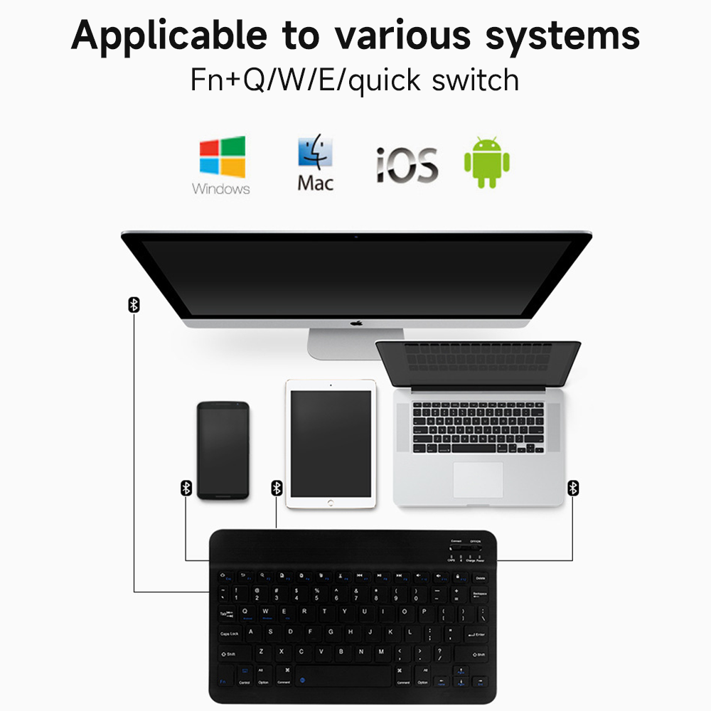 Bluetooth Keyboard for IOS And - Tablet Accessories Samsung 评论和价格
