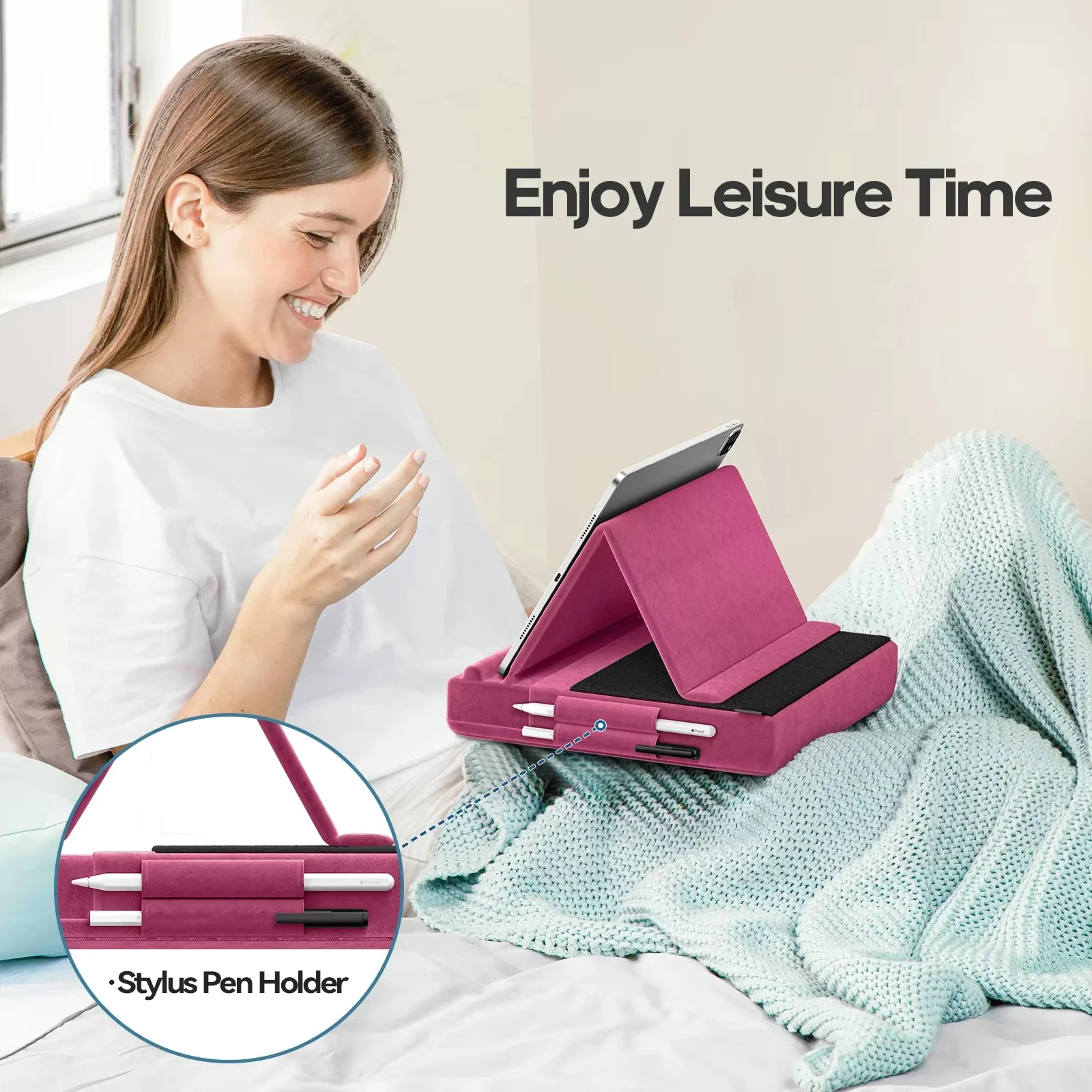 Upgraded Tablet Pillow Stand M - Tablet Lap Desk 评论和价格