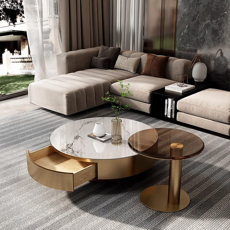 Round Clear Coffee Table Simpl - Unique Table Accessories 评论和价格