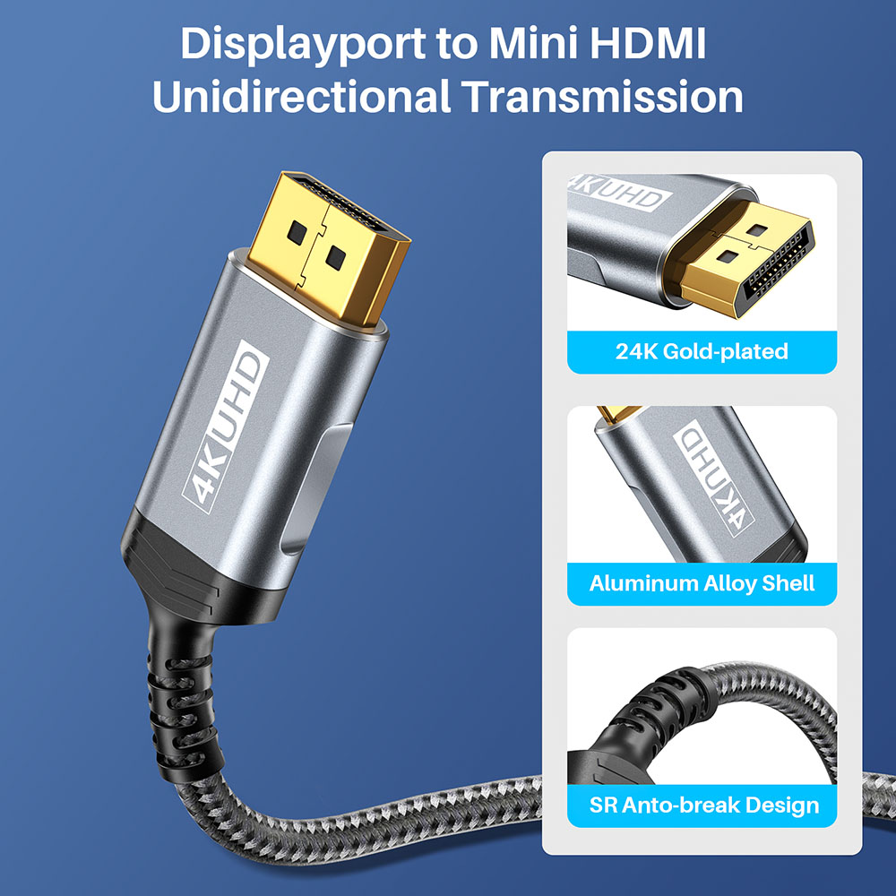 DisplayPort To Mini HDMI Cable - Tablet Lap Desk 评论和价格
